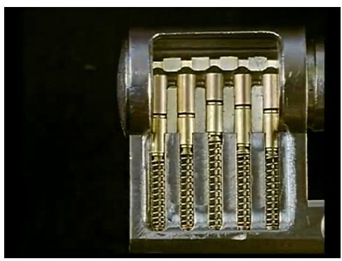 Pins in a lock