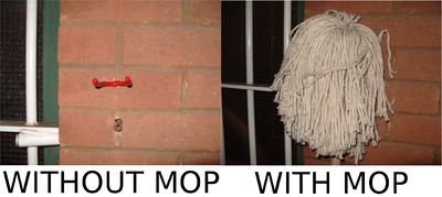 This is so you can see what the hook looks like with the mop and without it.